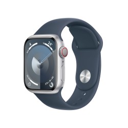 Compre Watch 9 Alumínio 41 Bracelete Prata Bracelete Azul M/L de Apple Barato|i❤ShopDutyFree.pt