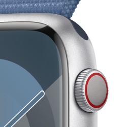 Compre Watch 9 Alumínio 45 Cell Prata Bracelete Tecido Azul de Apple Barato|i❤ShopDutyFree.pt