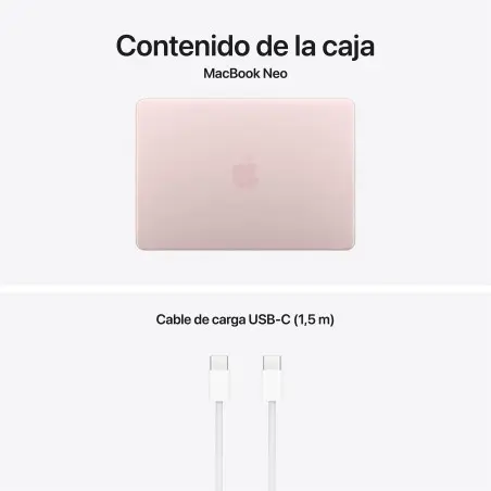 🤑 Saldos MacBook Neo A18 Pro 8GB 512GB Touch ID Rosa nuvem