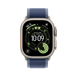 🛒 Compre Watch Ultra 3 Cell 49mm Titânio Natural Bracelete Azul-brilhante S/M 
