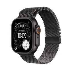 Watch Ultra 3 Cell 49mm Titânio Preto Bracelete Milanesa Preta L 2