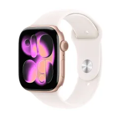 🛒 Compre Watch 11 Cell 46 mm Ouro Rosado Desportiva Branca Estelar M/L  2
