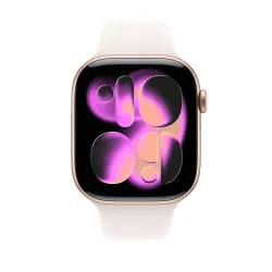 🛒 Compre Watch 11 Cell 46 mm Ouro Rosado Desportiva Branca Estelar M/L  1