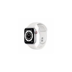 Apple Watch 6 GPS Celular 40mm Prata Alumínio Case Branco Sport RegularM06M3TY/A