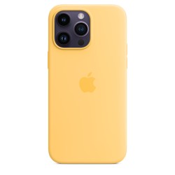 Capa MagSafe Silicone iPhone 14 Pro Max Amarelo